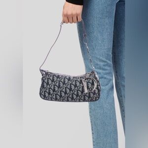 Christian Dior Diorissimo Charms Pochette Blue Vintage